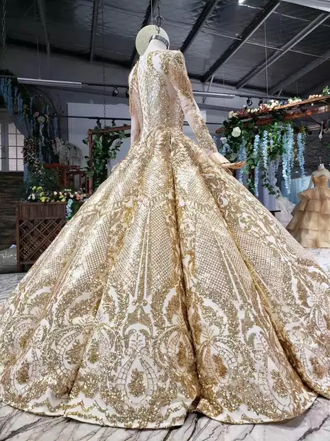 Short Puff Sleeve Elegant Golden Evening Dress Fairy Slim Long Fancy P –  Jasmine Wei Factory Shop