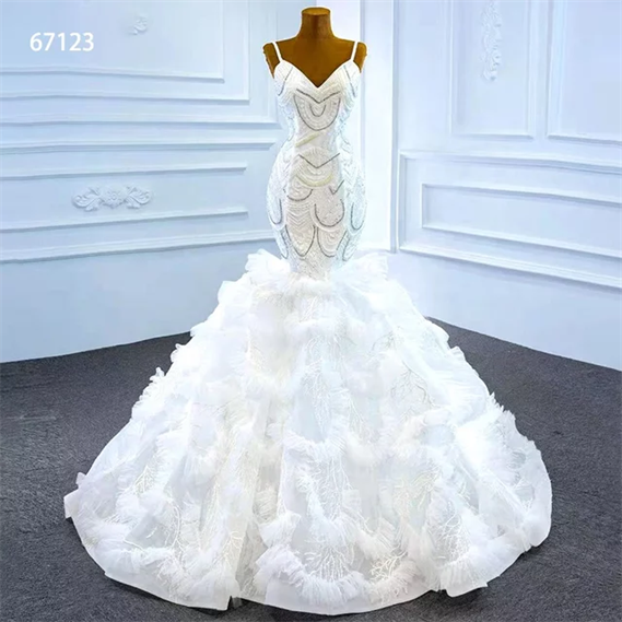 Women Mermaid Full Bead Wedding Dress