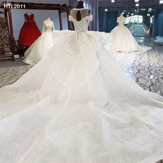 Women Luxury White Halter Bridal Gown