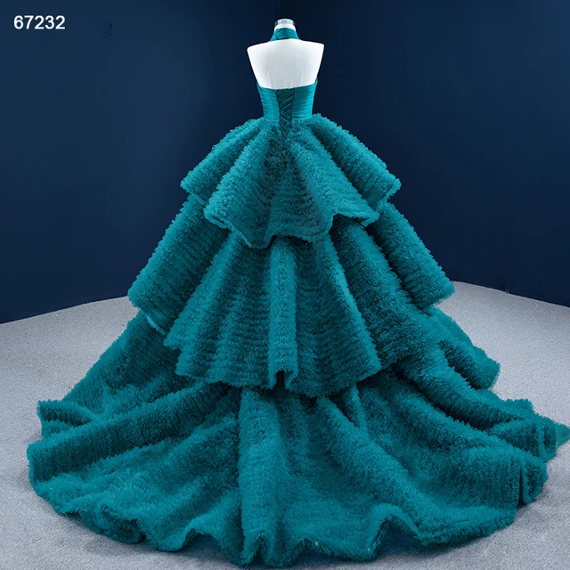 Women Classic Teal Blue formal Dress