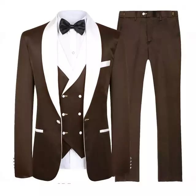 Men wear  three pieces custom made suit